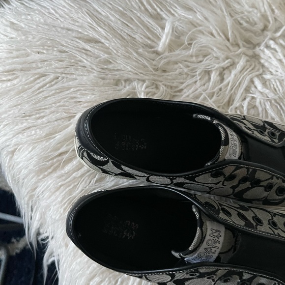 Coach Black and White Sneakers with Signature Design
Pattern. - Picture 7 of 11